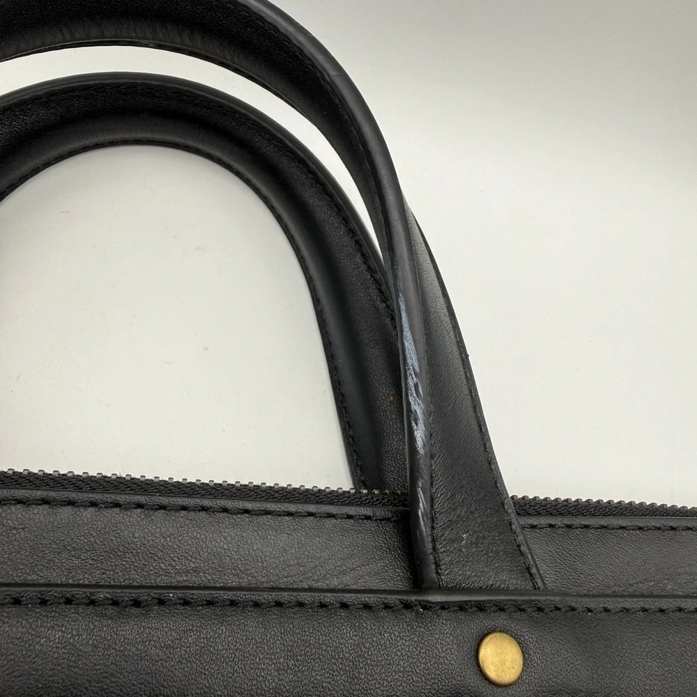 Fossil Haskell Workbag Black Leather Laptop Crossbody Tote Career Business - Picture 15 of 15